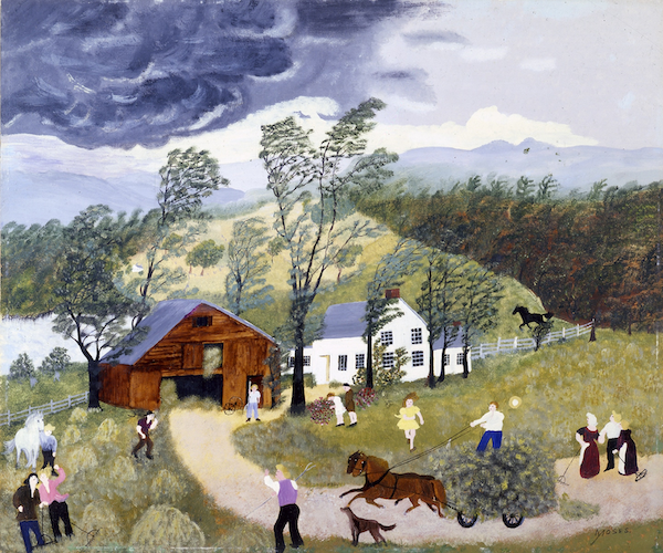 Anna Mary Robertson “Grandma” Moses (1860-1961), Thunderstorm, 1948