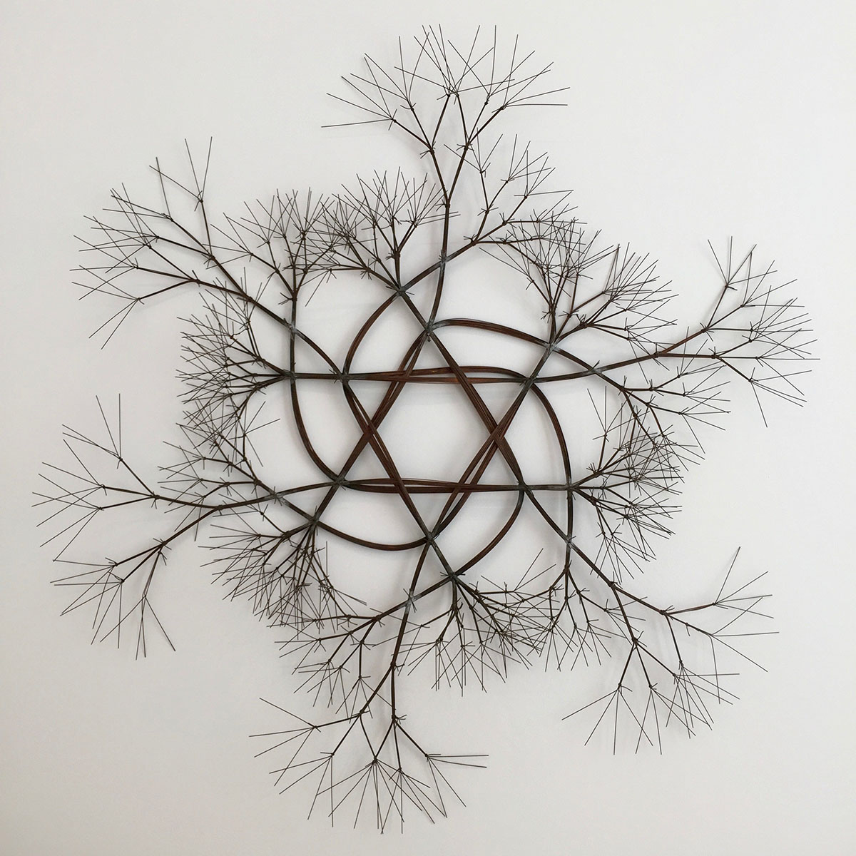 A geometric wall mounted artwork