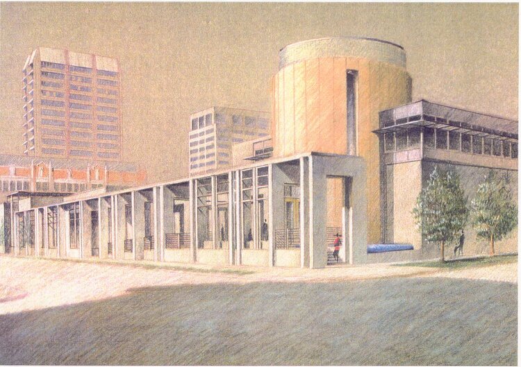 Architect’s drawing of the Frye Art Museum. Olson Sundberg Architects.