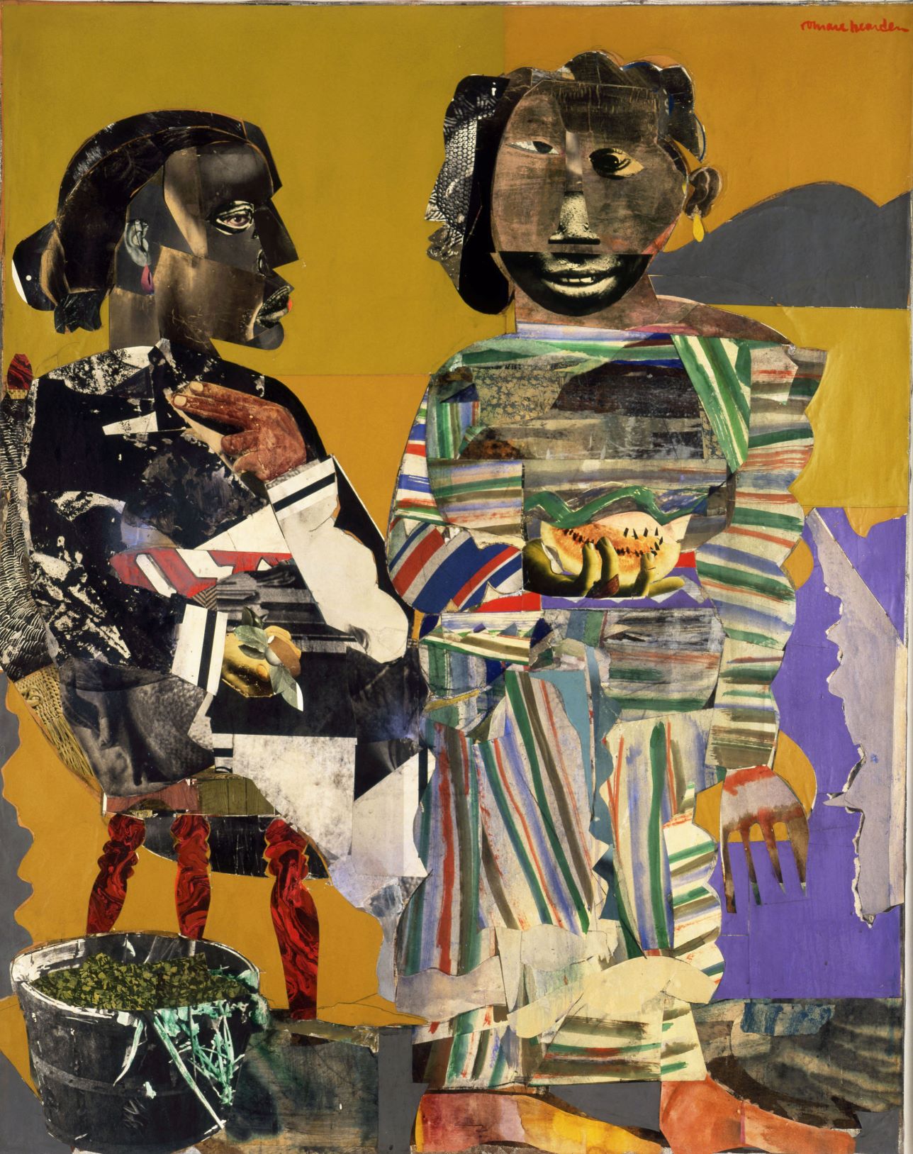 Collaged image of two figures