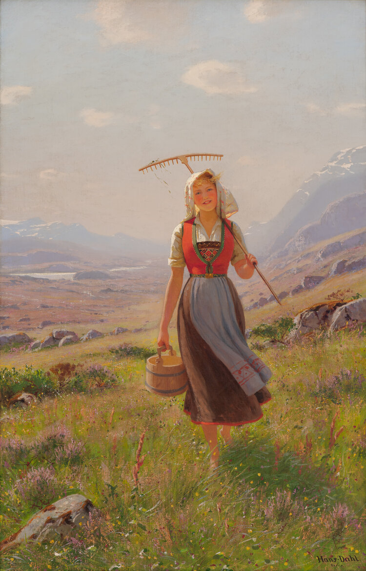 Hans Dahl. Norwegian Girl, ca. 1905.