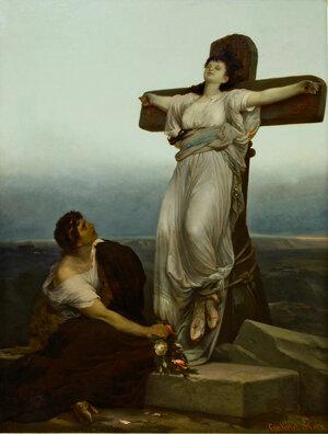 Gabriel von Max. The Christian Martyr, 1867. 