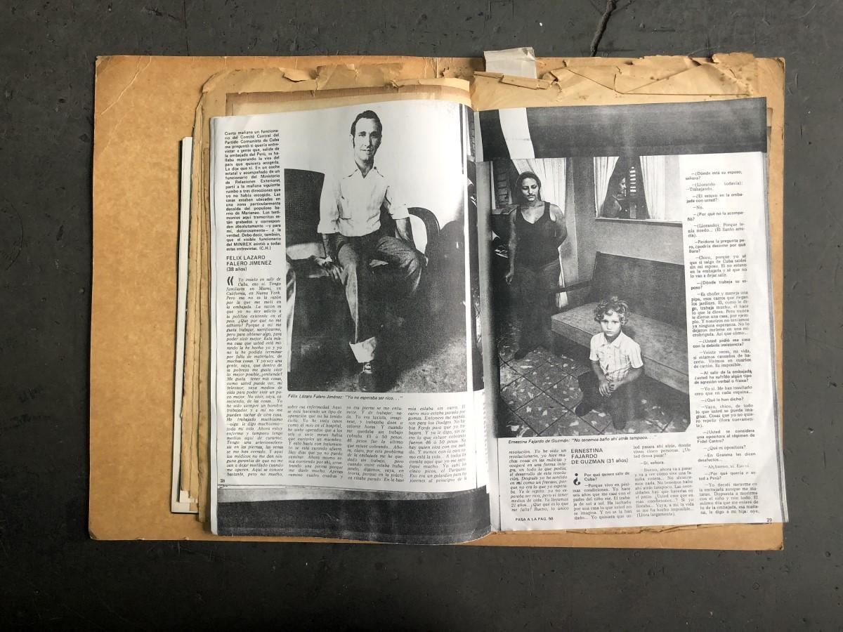Photograph of a magazine containing archival images